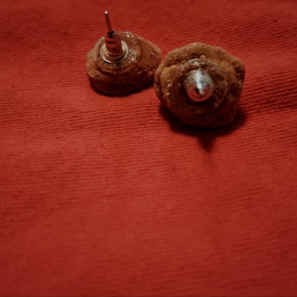 Rose rock earrings